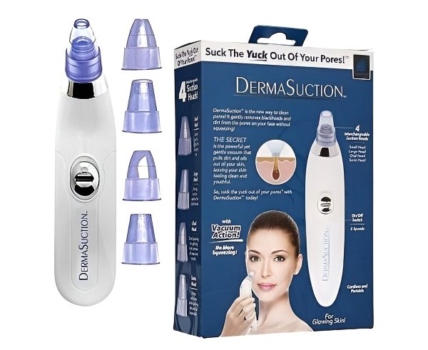 Derma Suction Blackheads Remover 3 In 1 Black Head Remover Machine  (cell Operated)