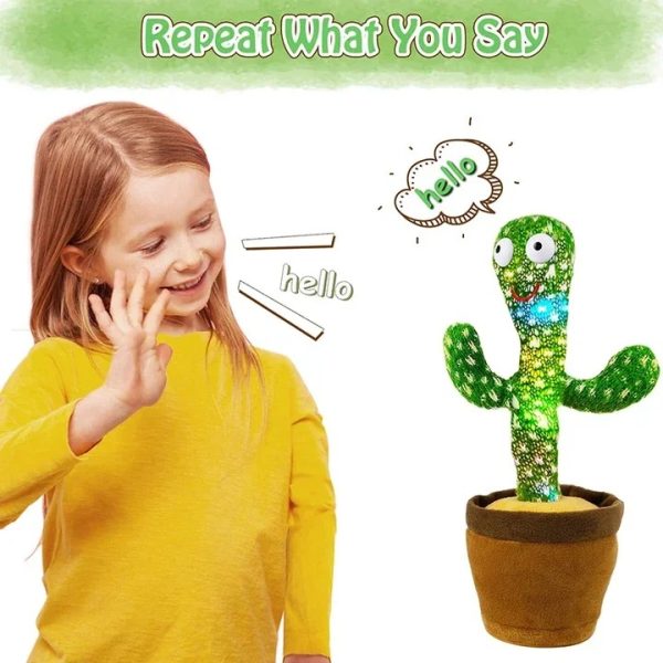 friendly Cactus Talking Toy, Dancing Cactus Talking Toy Tree Cactus Plush Toy For Children, Kids Or Toddlers With Box