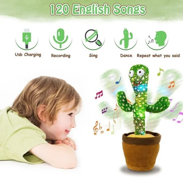 friendly Cactus Talking Toy, Dancing Cactus Talking Toy Tree Cactus Plush Toy For Children, Kids Or Toddlers With Box